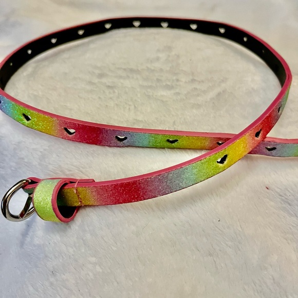 Target Girls Rainbow and Hearts 29” Belt - Picture 1 of 11